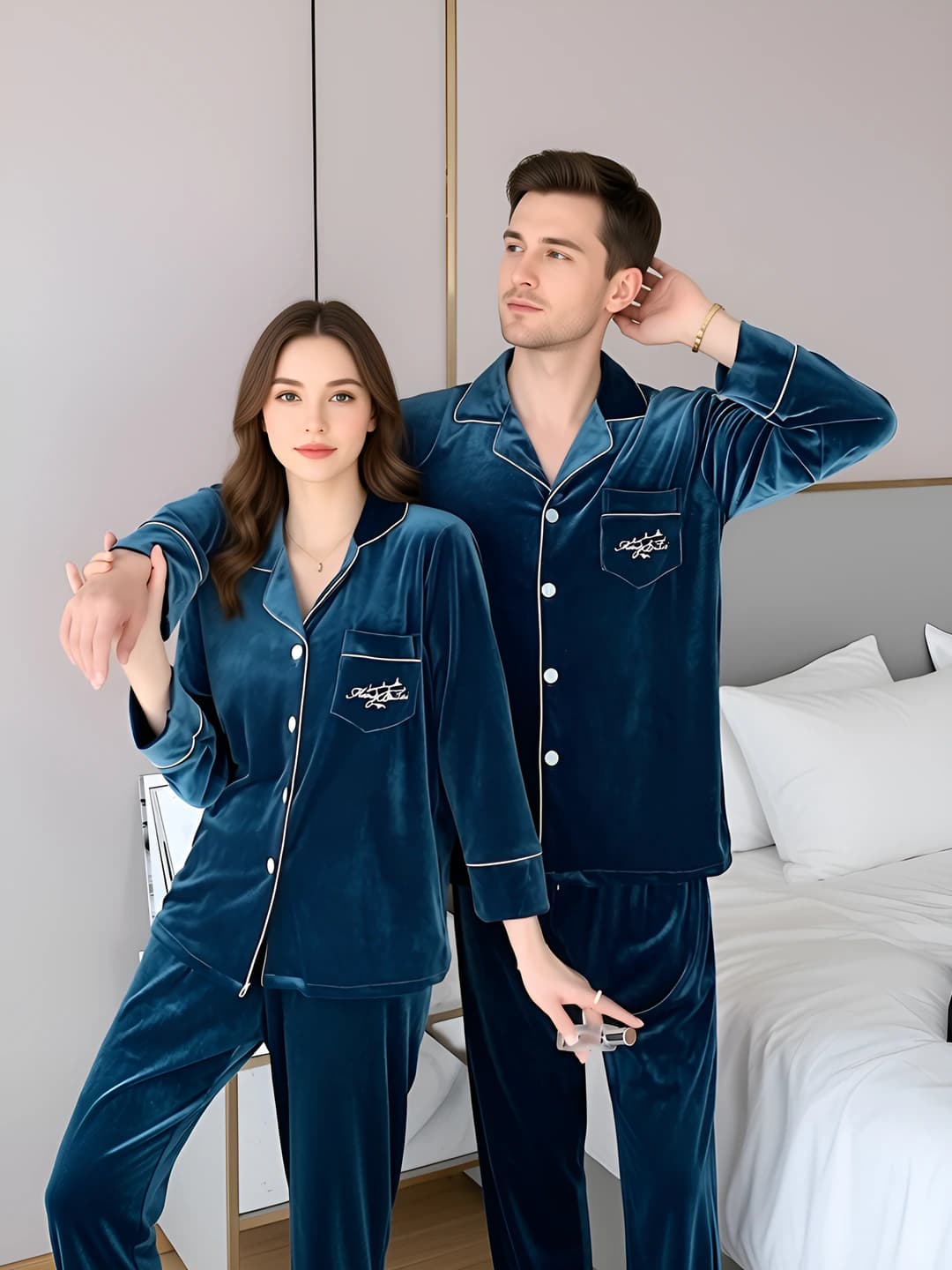 8025+8026 Couple Teal Grey