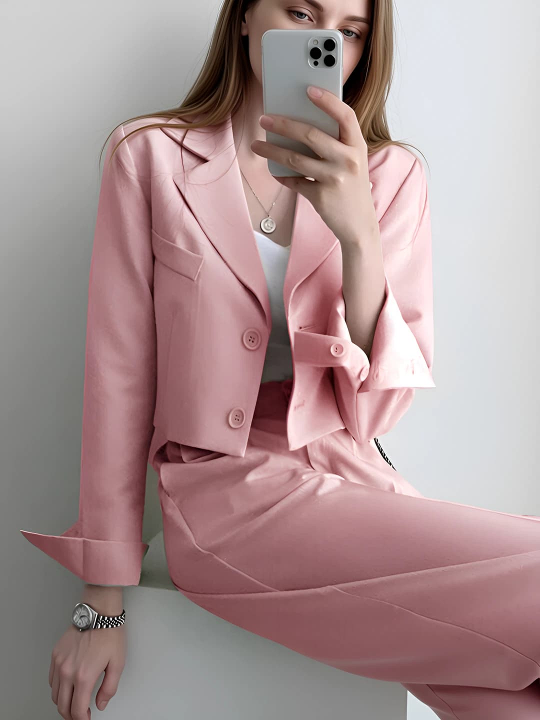 Pink suit