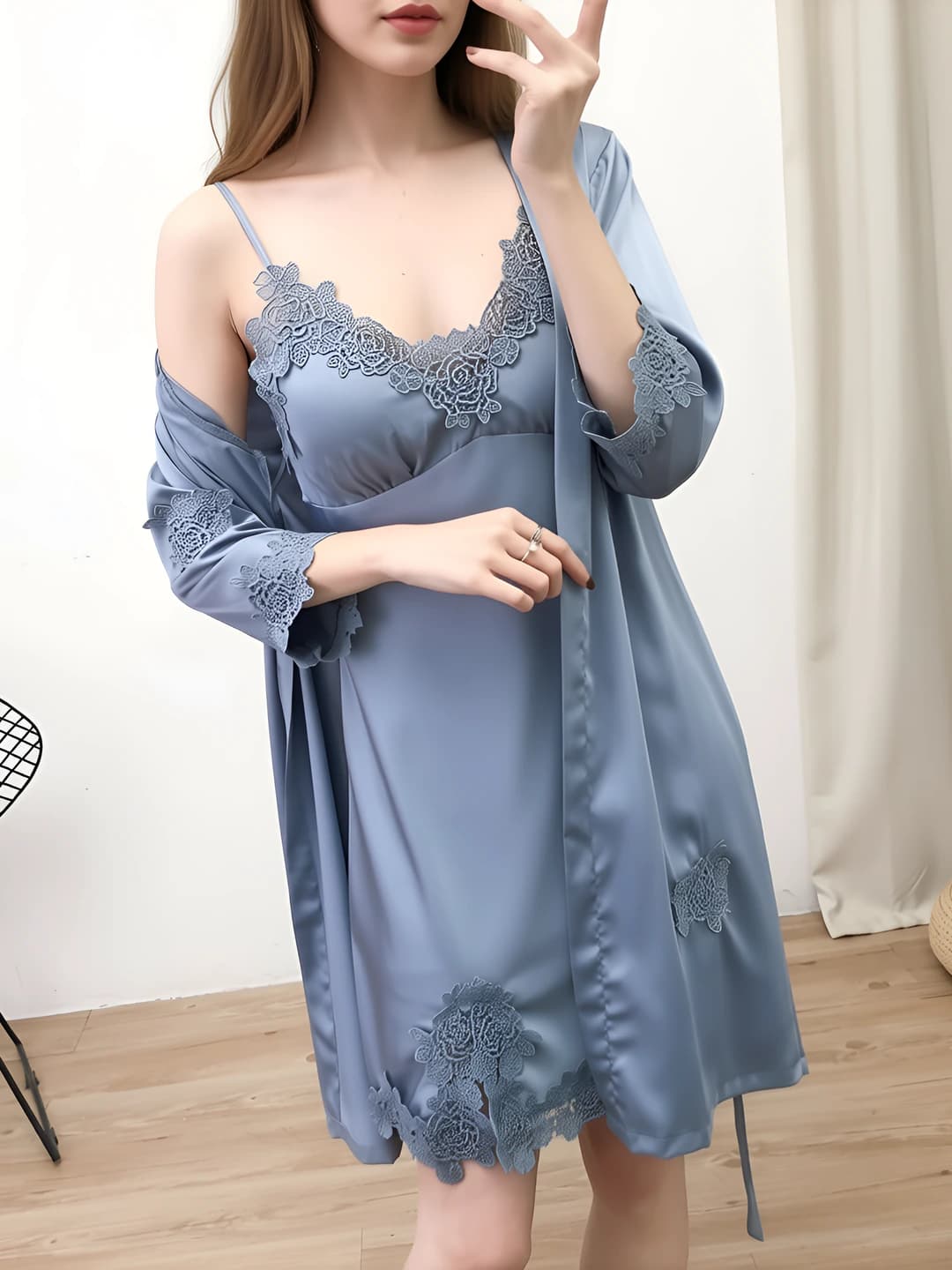 Grey-blue (1801 Robe 2-pc)
