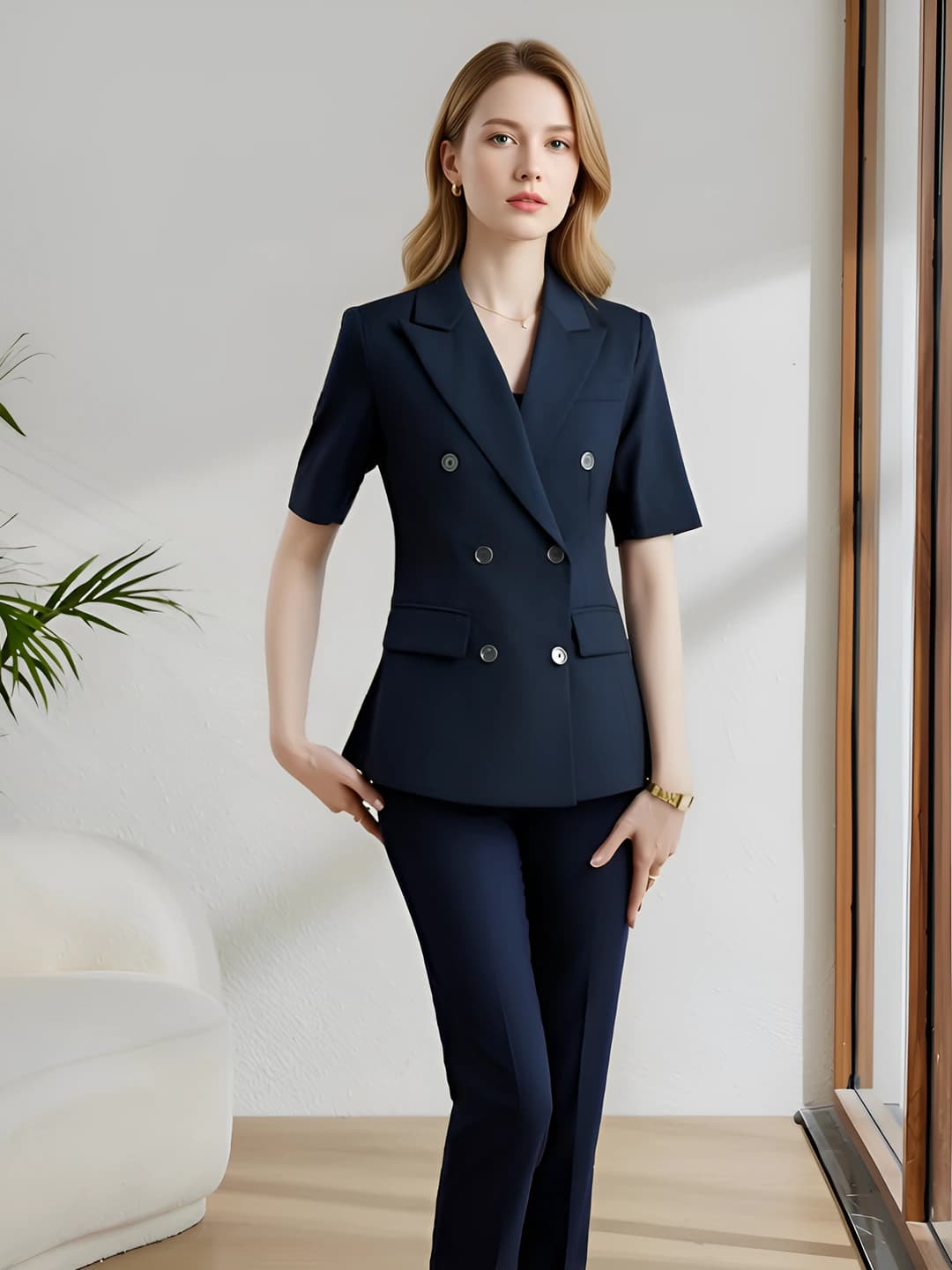 Short-sleeve suit