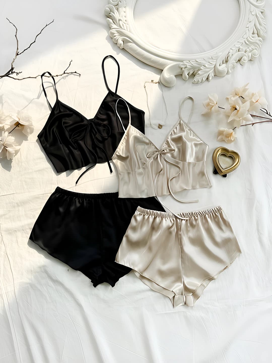 Black + khaki