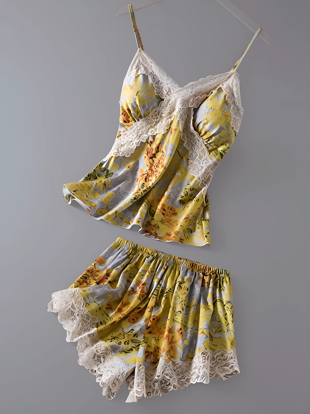 Шелк - Золотисто-жёлтый кружево