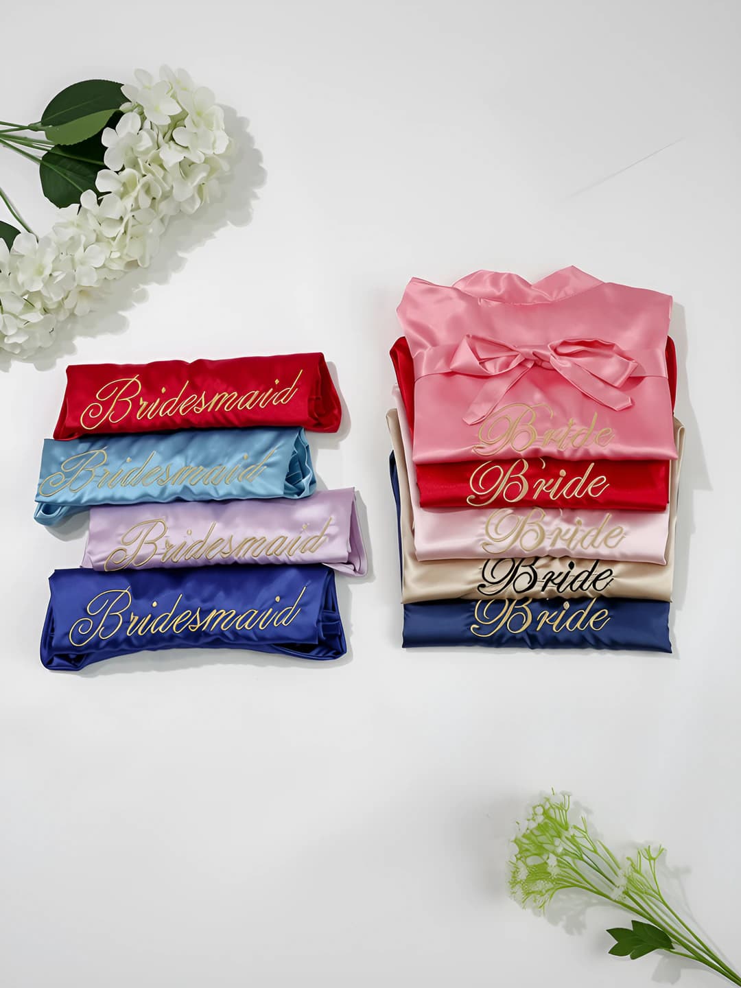Women's satin wedding morning robe, thin, bracelet-length sleeve, cardigan, casual, summer, winter, spring, autumn