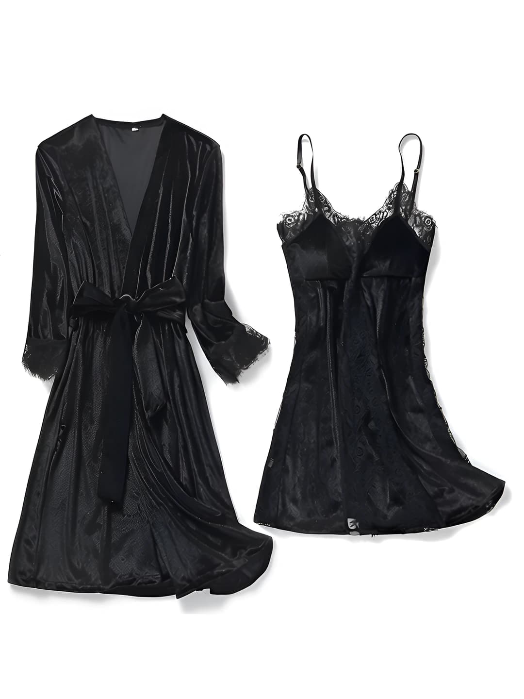 Black (black velvet 2-piece)
