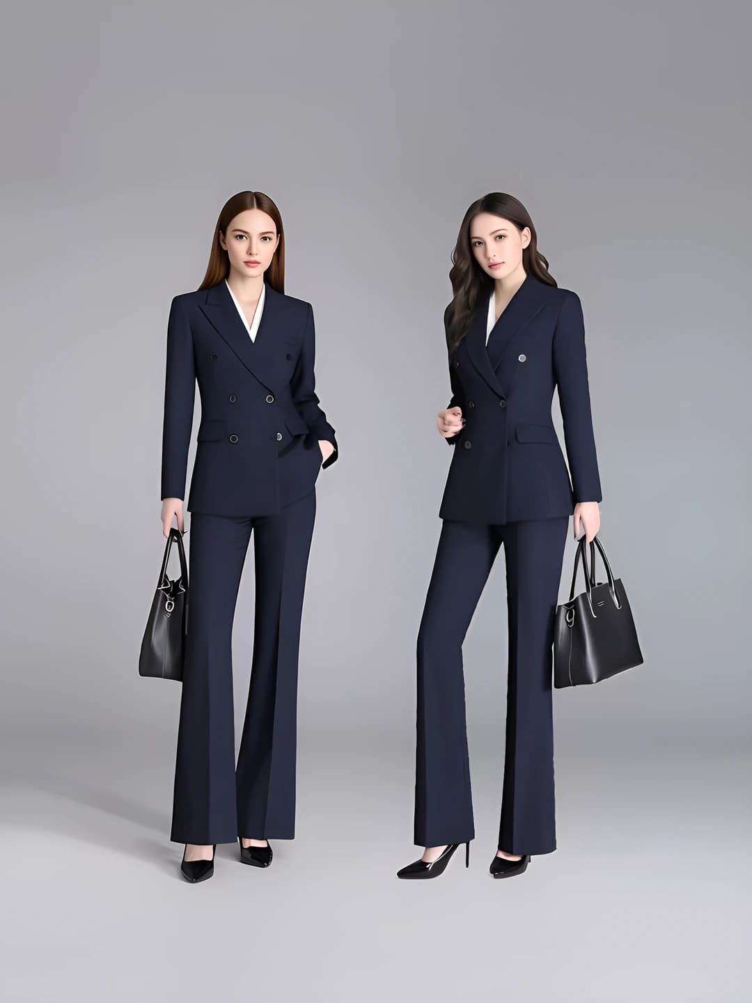 Women's suit with trousers: blazer and trousers, autumn, long sleeve, 50-70% polyester and 30-50% viscose