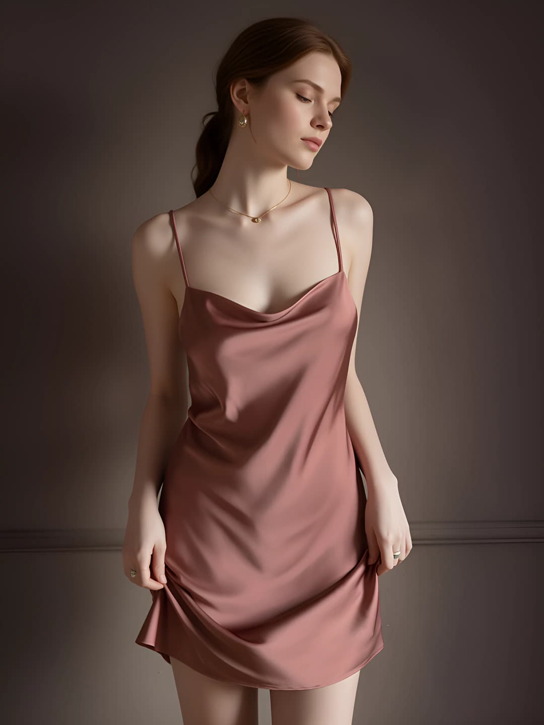 Silk nightgown - Caramel