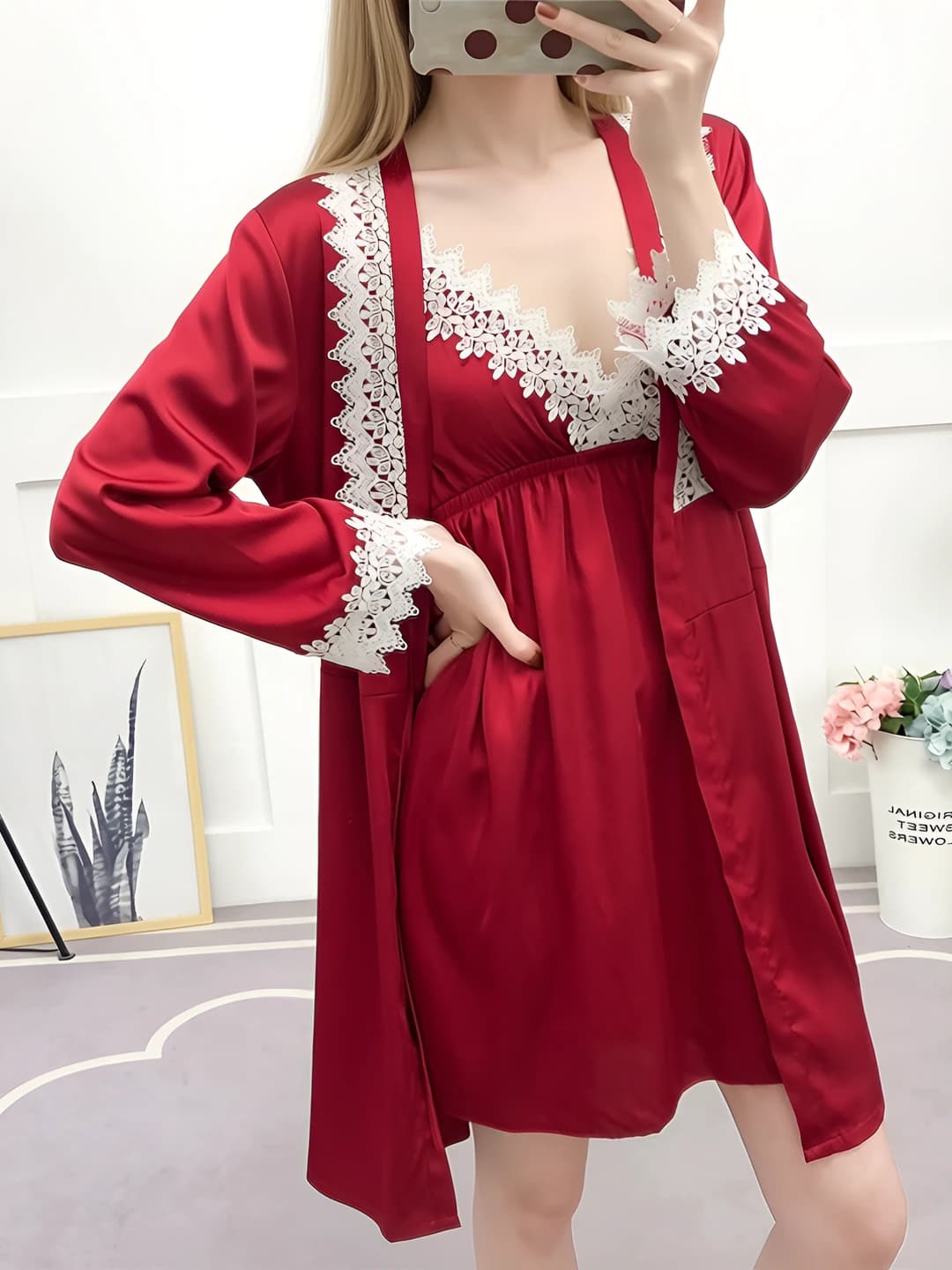 Wine red (1922 robe 2 pcs)