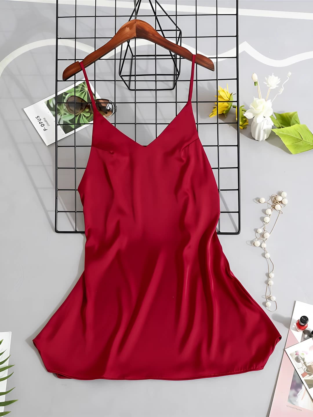 Women's casual nightgown 2026, sleeveless, thin, breathable, solid colour, summer, mini skirt, loungewear
