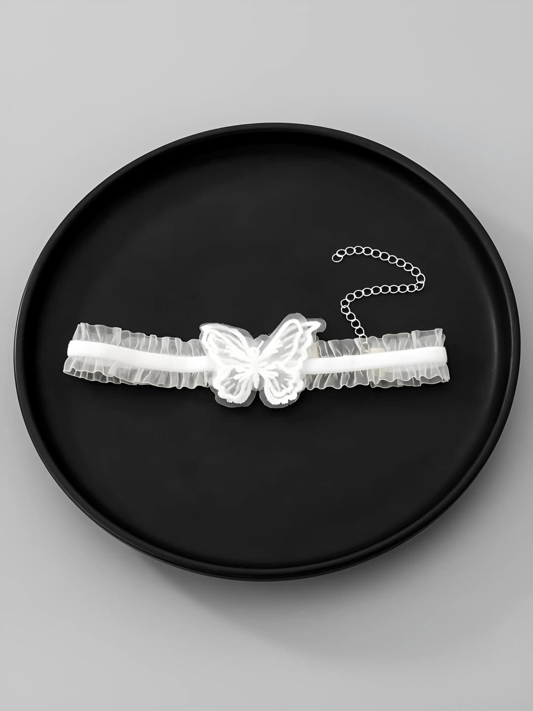 Women's lace bow choker, cosplay maid collar