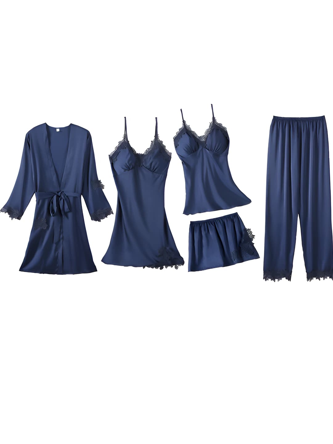 Navy water-soluble floral