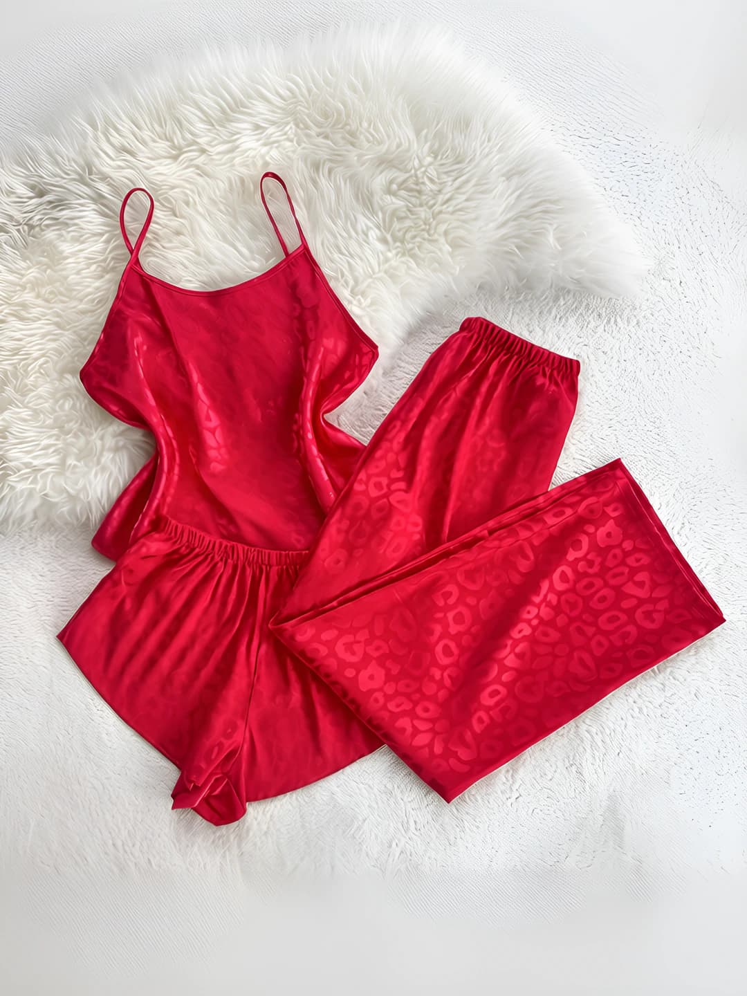 Red jacquard