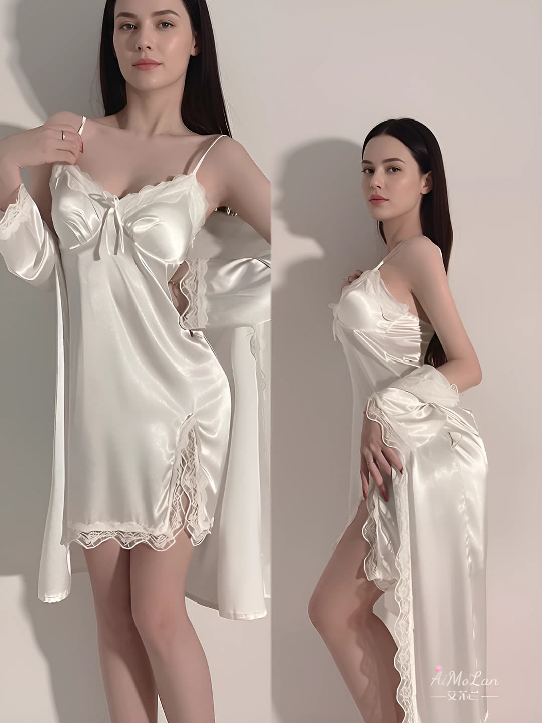 White Cami & Robe