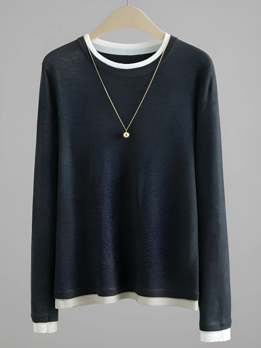 Women's 2026 autumn-winter plus size loose fit crew neck long sleeve wool sweater, casual style