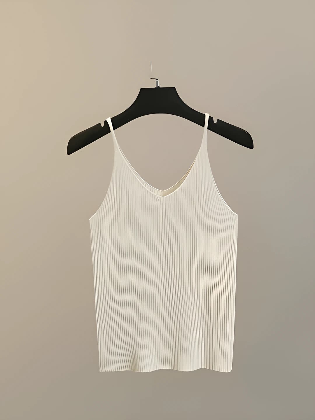 Women's ice-silk fabric sleeveless slim fit cropped solid colour strap top, summer