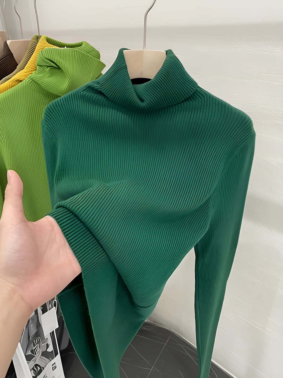 Women's high neck sleeveless wool sweater, autumn-winter, slim fit, solid colour