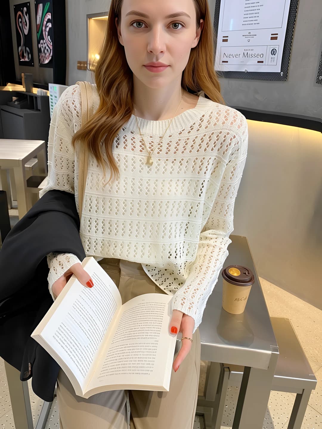 Women's thin loose fit long sleeve V-neck knit sweater for early autumn 2026