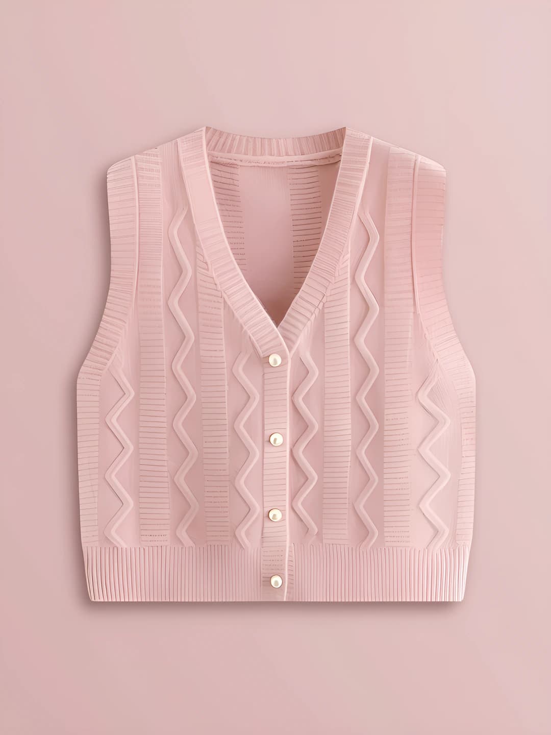 Women's 2026 spring-autumn V-neck cropped loose fit cardigan vest