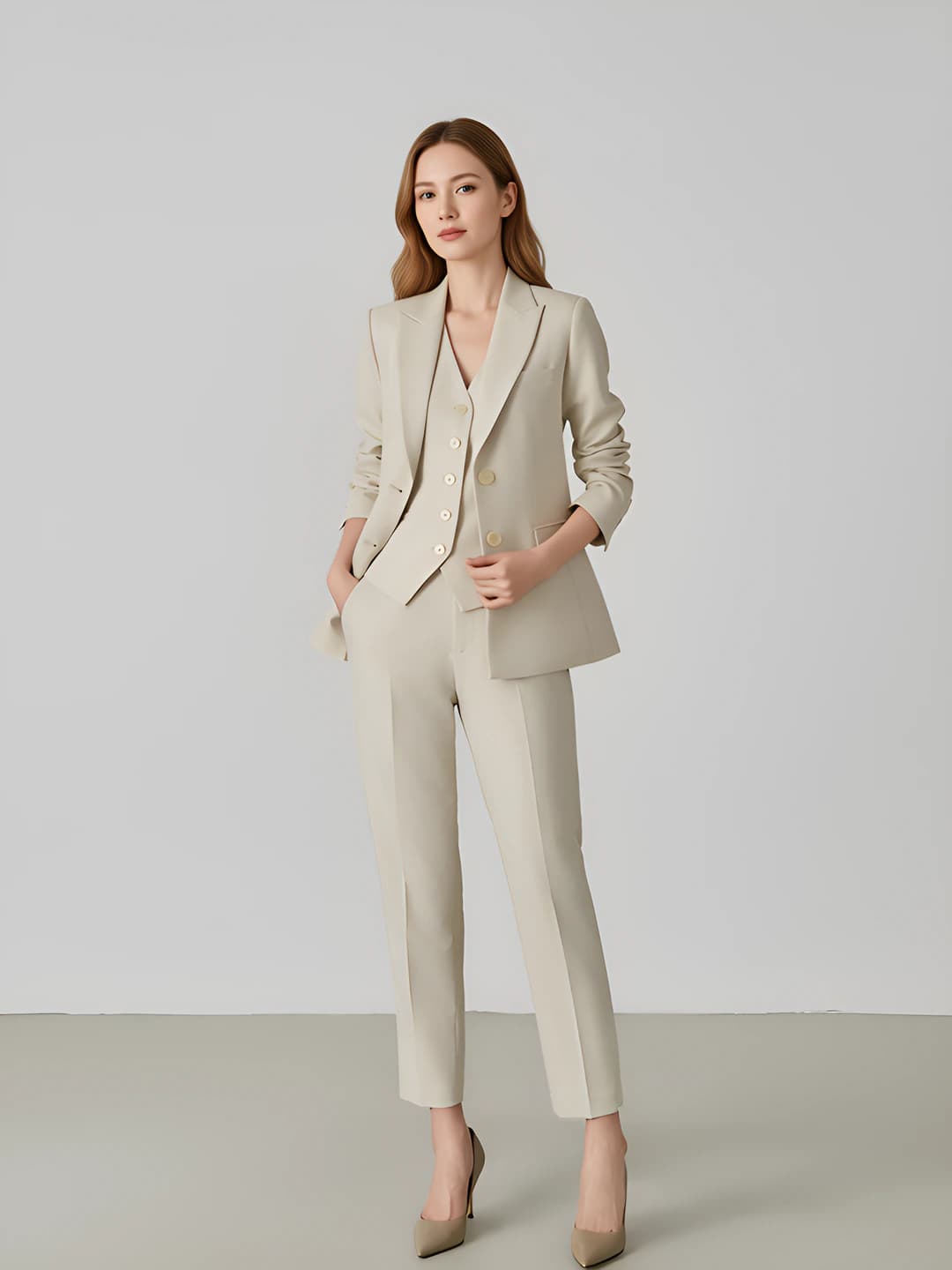 White Straight Leg Pants