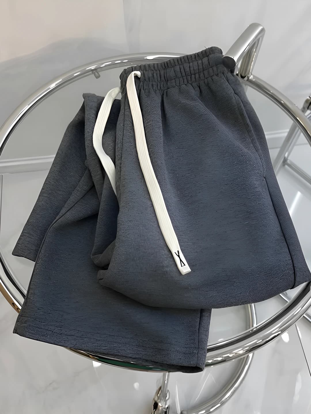 Women's spring-autumn sweatpants, straight cut, elastic waist, casual style