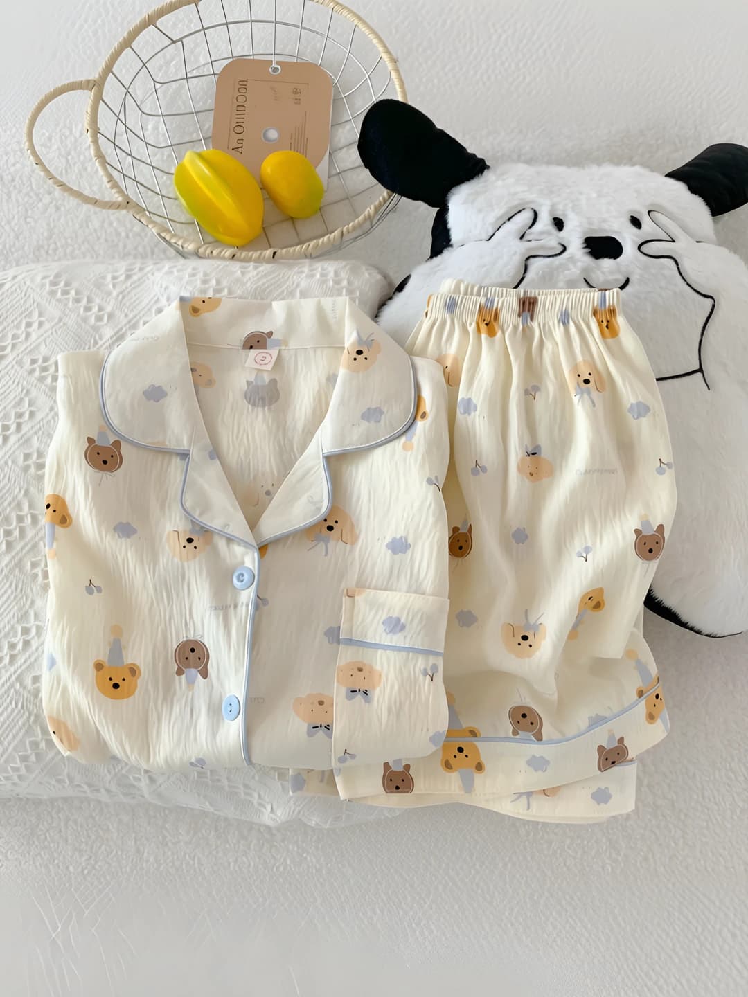 7409 Blue Party Bear [Short Sleeve Shorts]