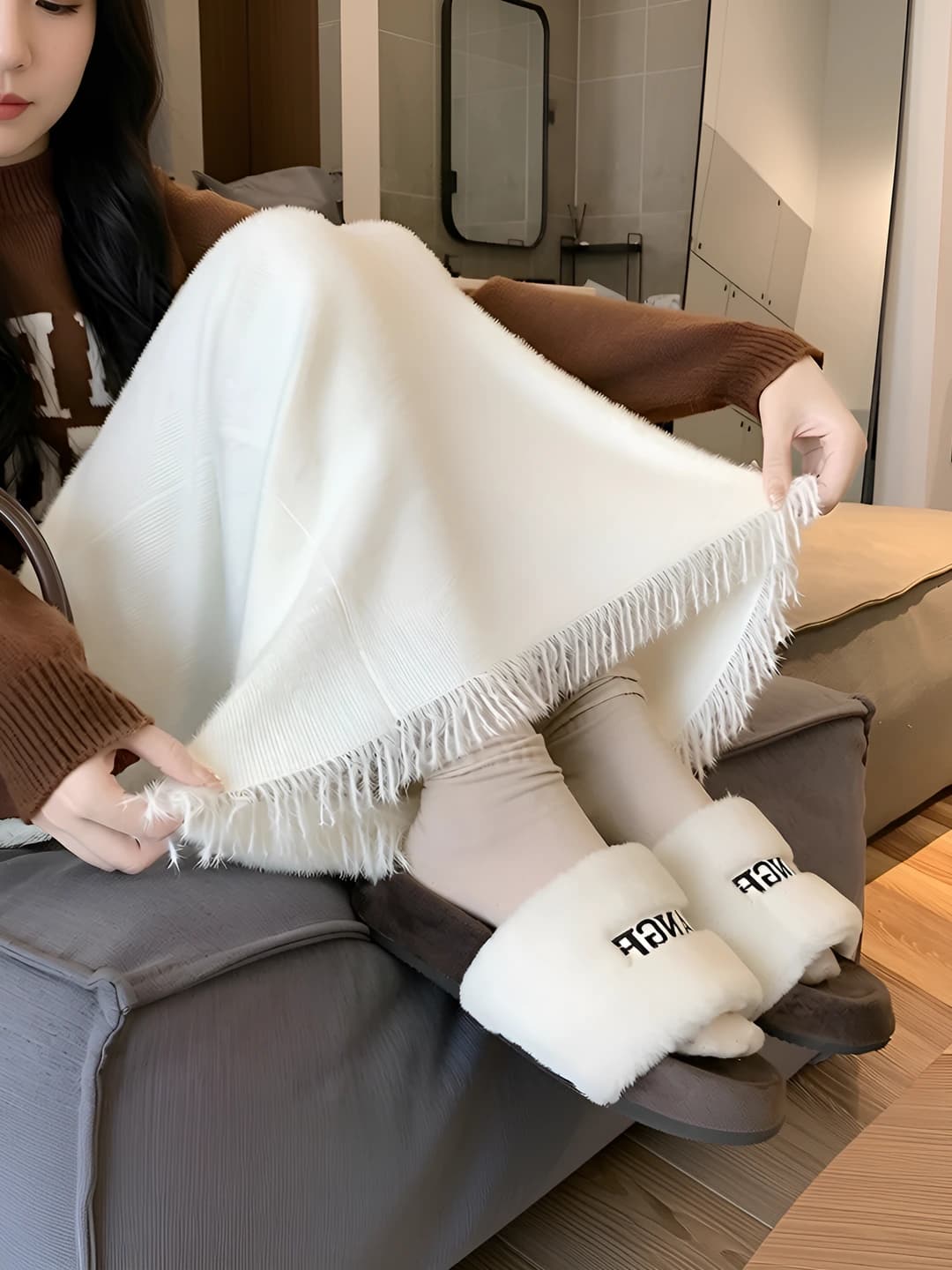 Off-white, long