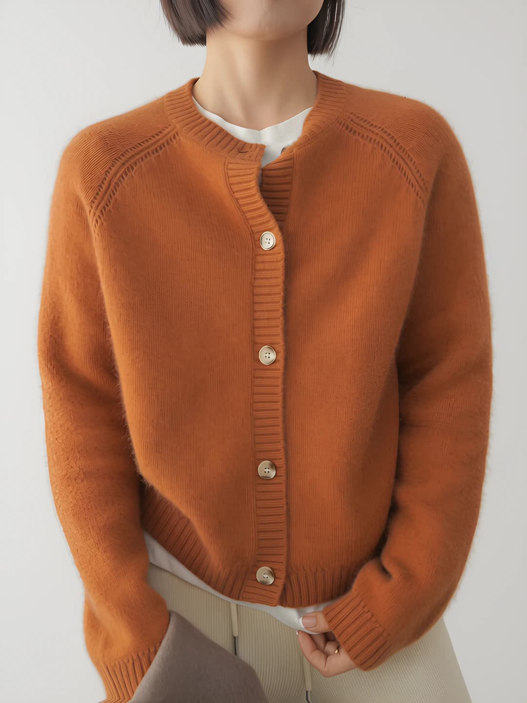 Ayollar uchun kuz-qish Massimo Dutti trikotaj kardigan, qaytarma yoqa, uzun yeng, jun, kashemir, qalin, meyrat uslubidagi ustki kiyim