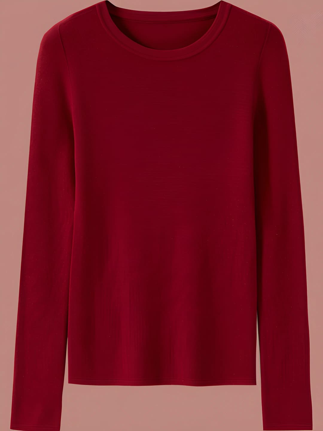 Wine red (Round neck, dense)