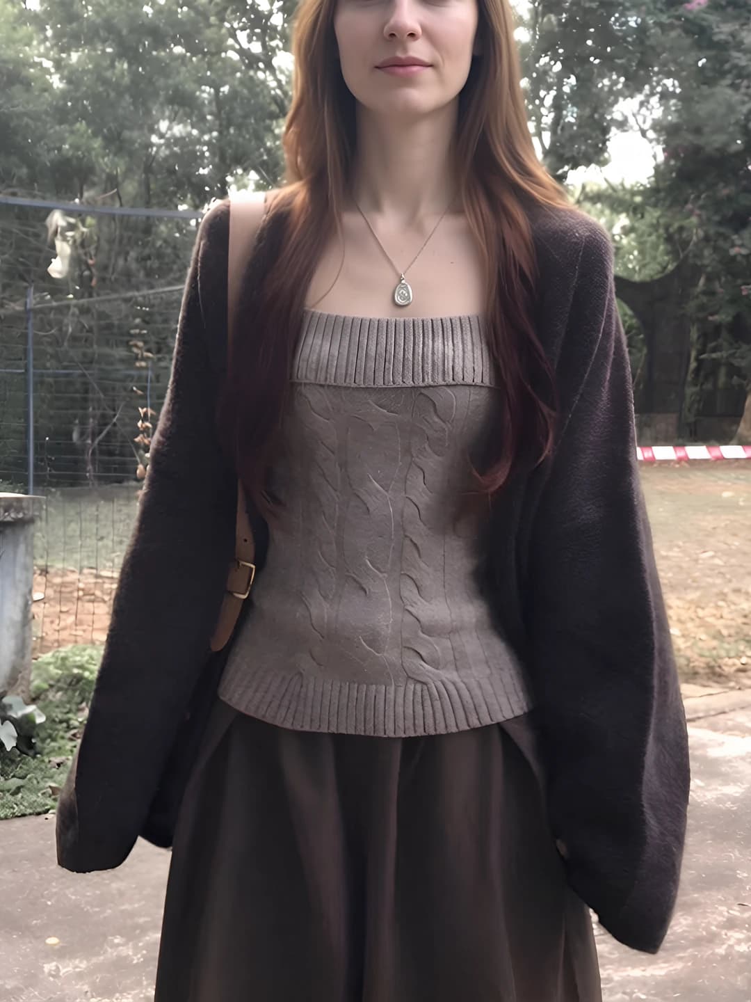 Women's knitted suit: cardigan and knit top, V-neck, long sleeve, loose fit, spring 2026