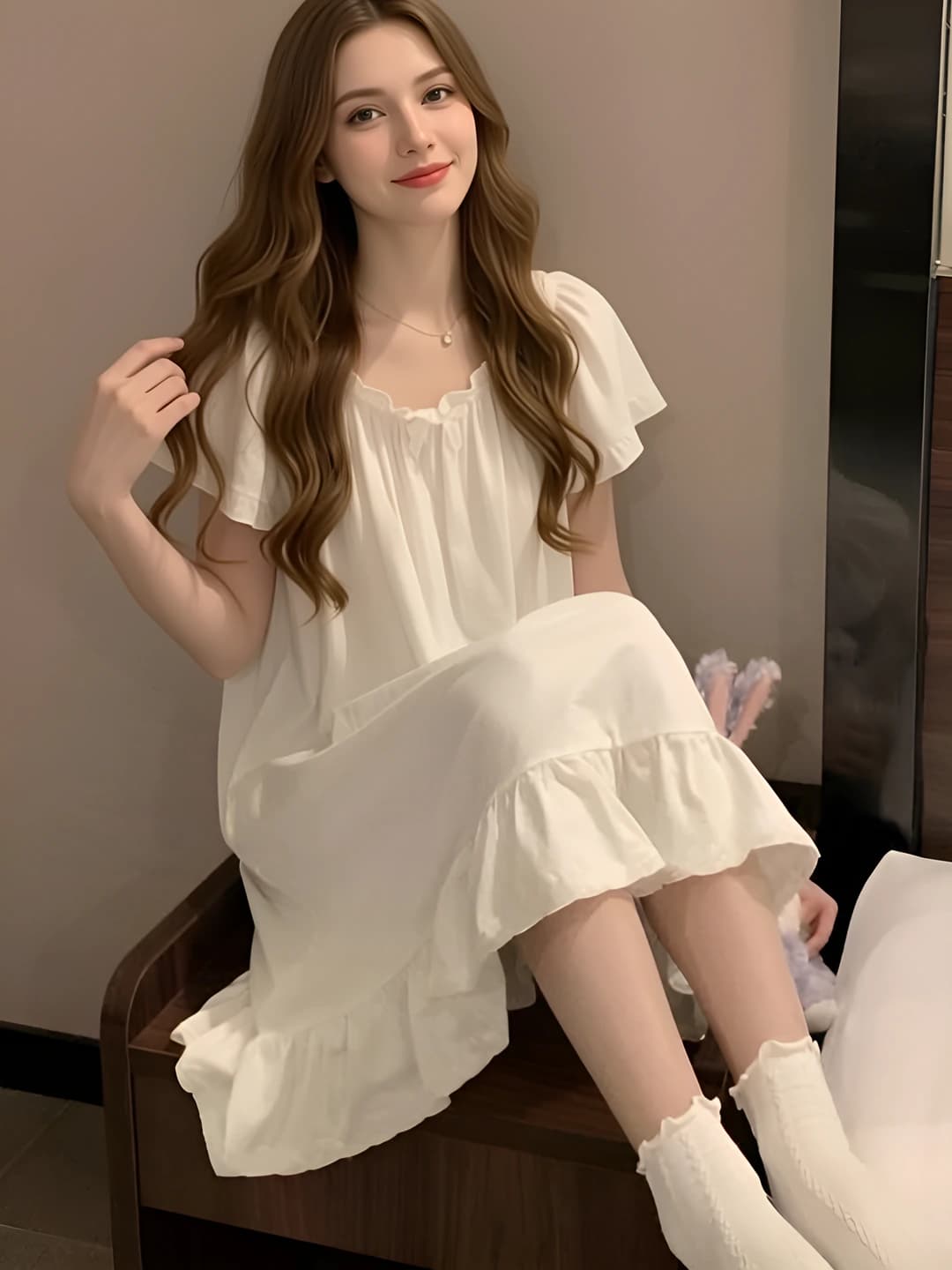 Pure white princess dress