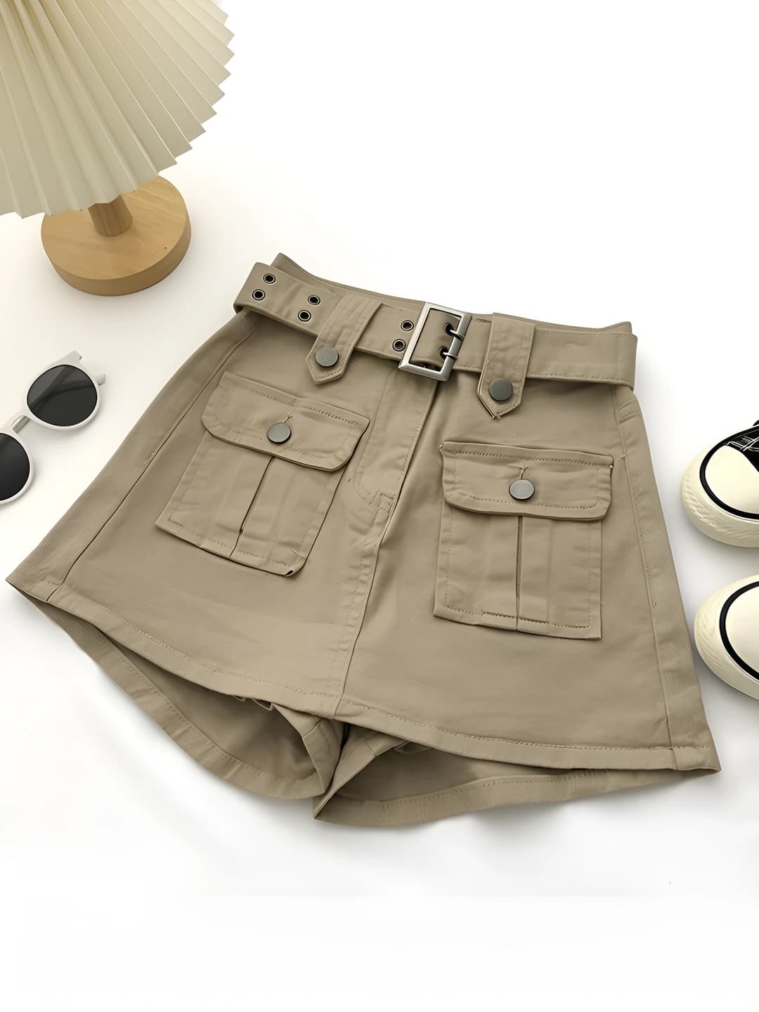 Khaki, lined