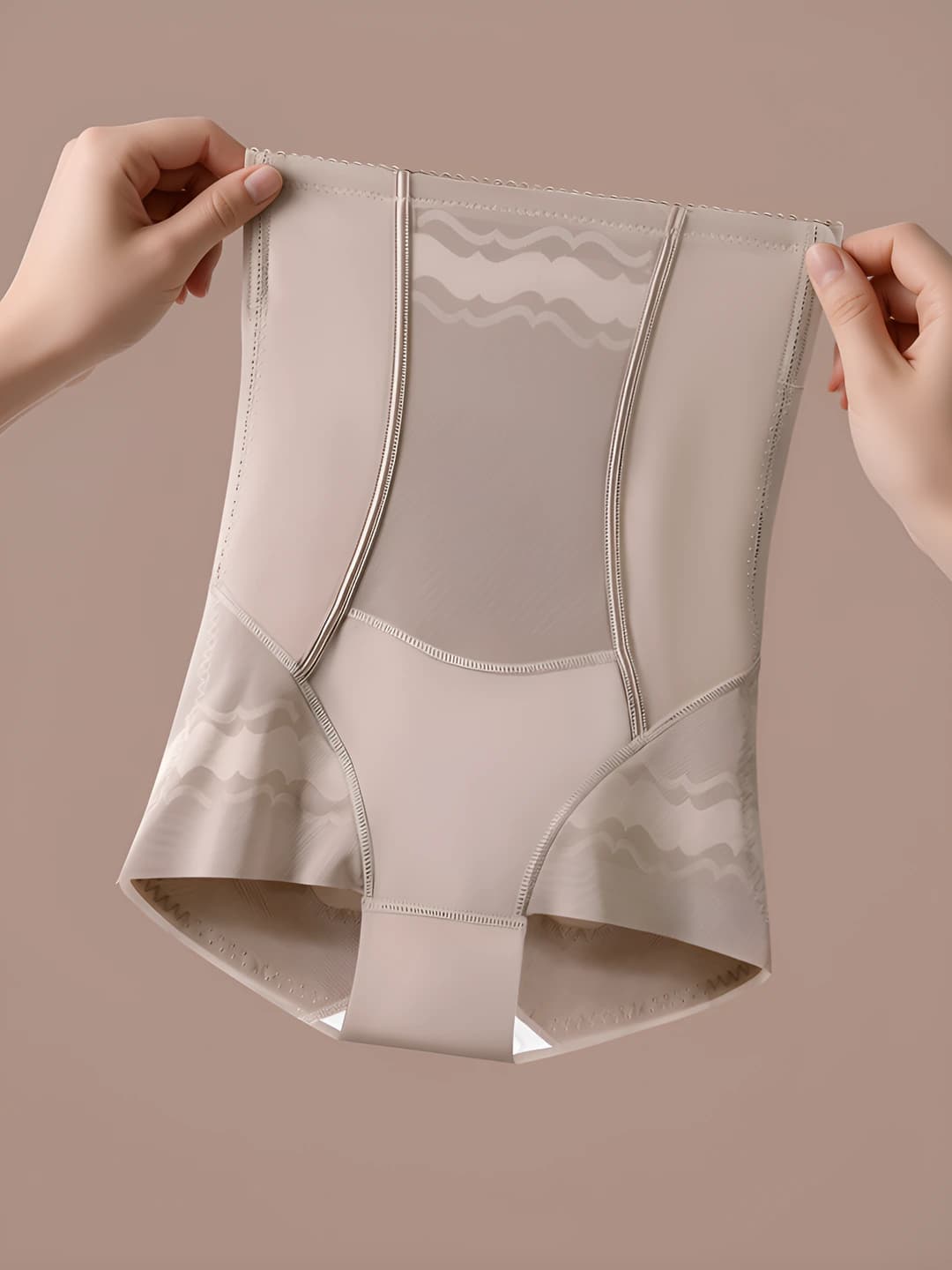 Women's summer seamless tummy control hip-lifting thin ice-silk fabric shaping shorts