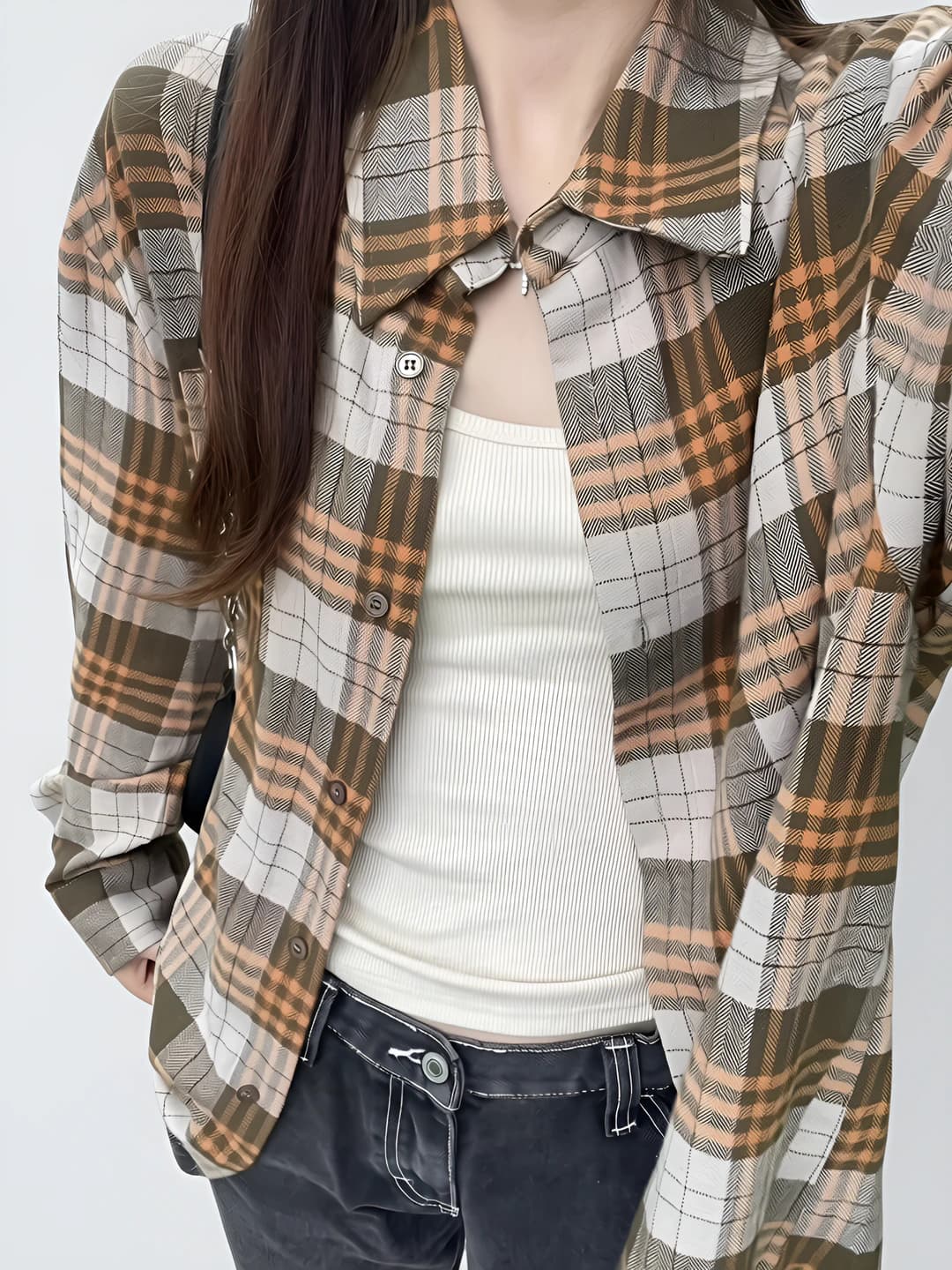 Khaki plaid