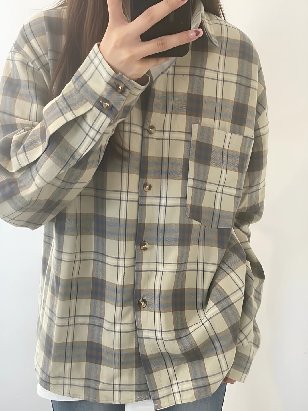 Khaki plaid