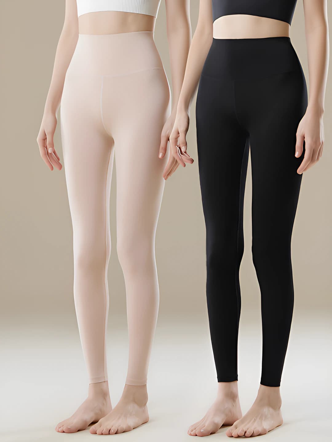 Black + Nude, high waist, 10A antibacterial