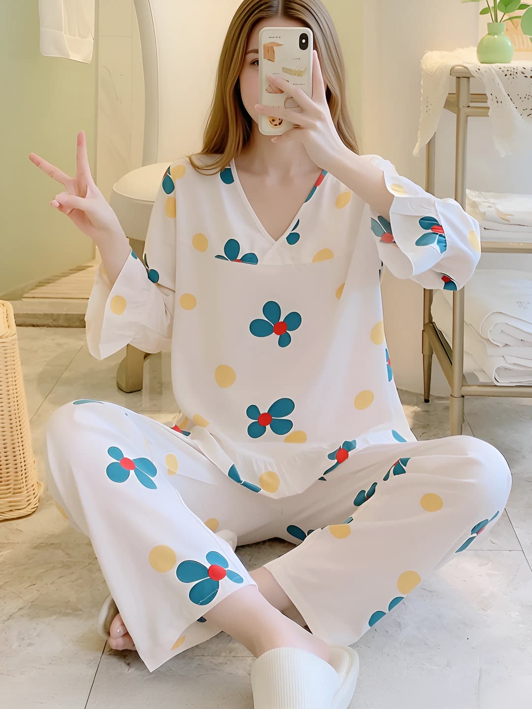 Small floral on white