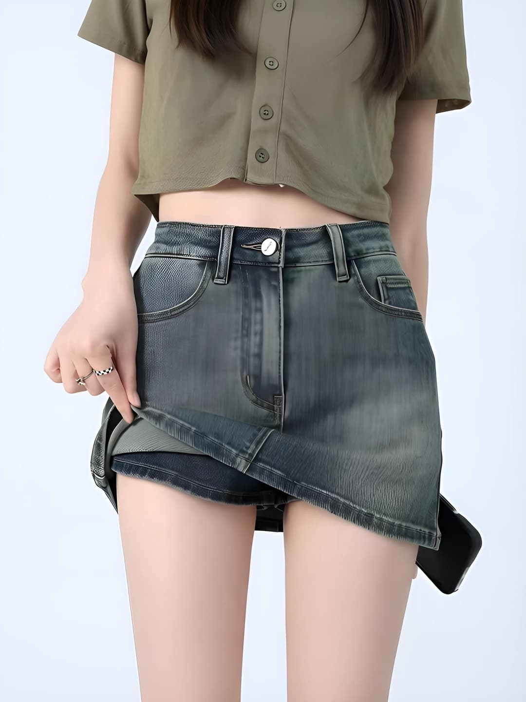 Vintage blue, lined