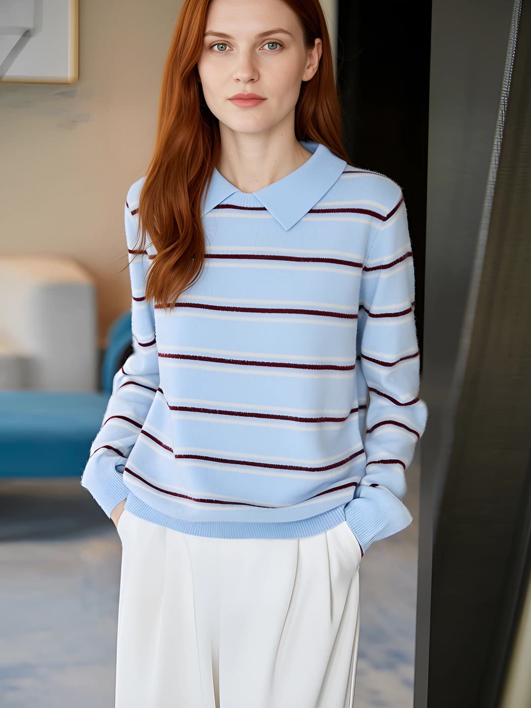 Sky Blue Striped