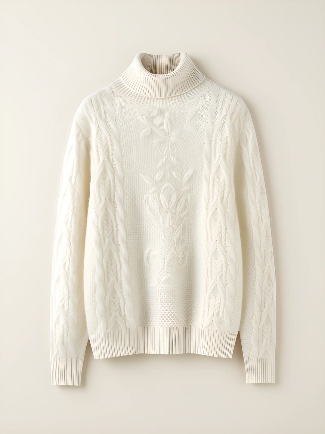 Women's turtleneck sweater made of 100% wool and cashmere, thickened, lapel collar, autumn-winter