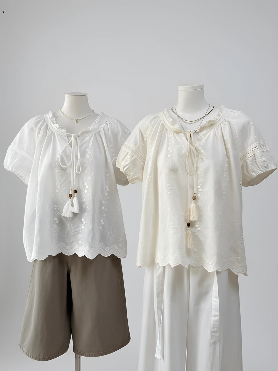 Women's summer Korean style blouse: 80-90% cotton, short sleeve, puff sleeve, collar type: ruffle, pattern: floral, loose fit, closure: pullover