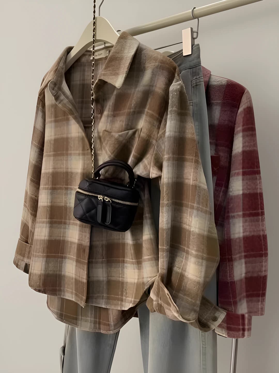 Khaki plaid