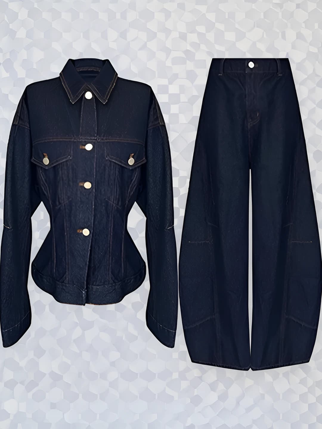 Blue denim set (jacket+pants)