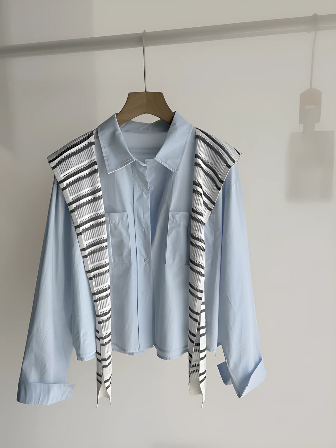 Lilac + grey stripes