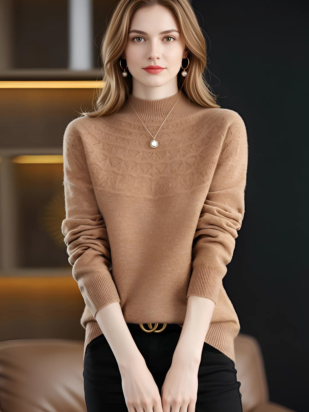 Gold-camel [padded, for cold]