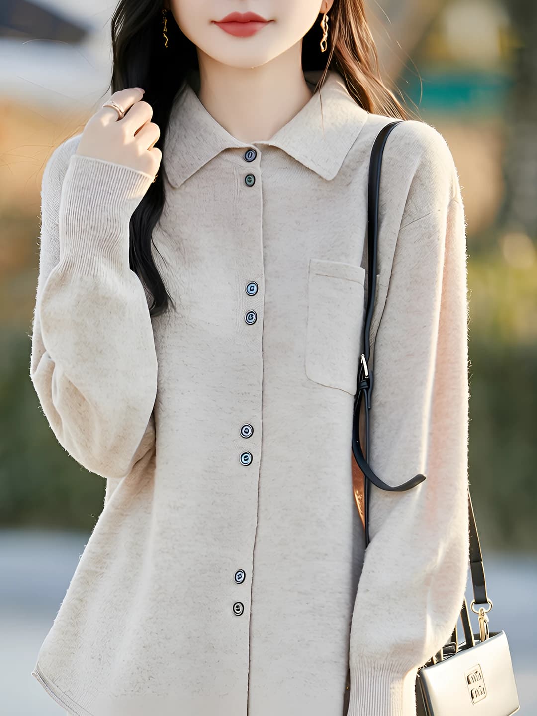 Tan, hooded