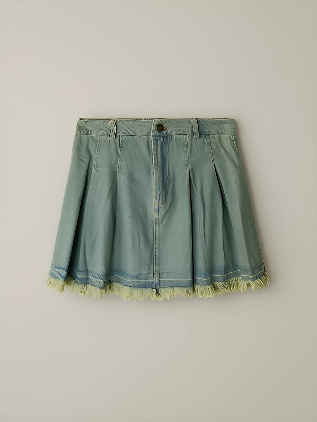 Blue denim shorts