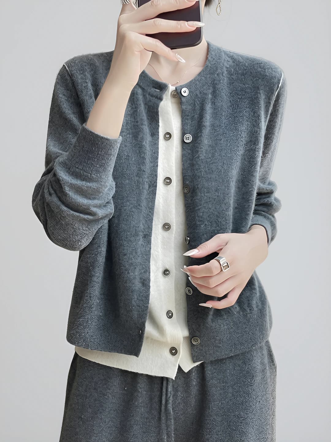 Dark grey + White