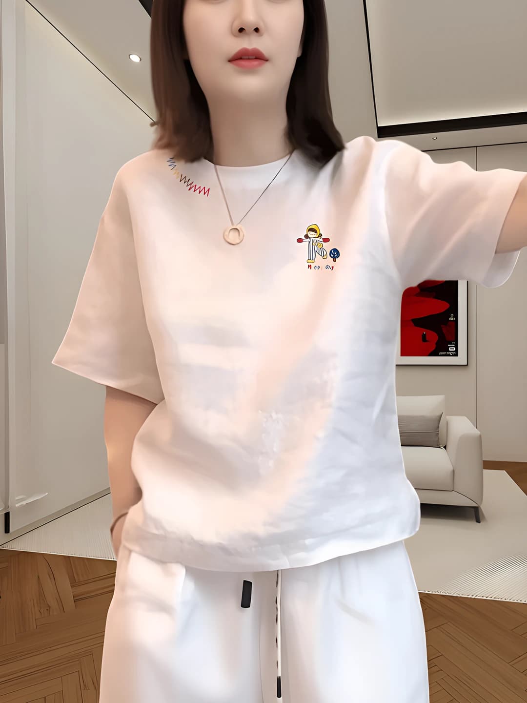 White-132 colored edge girl