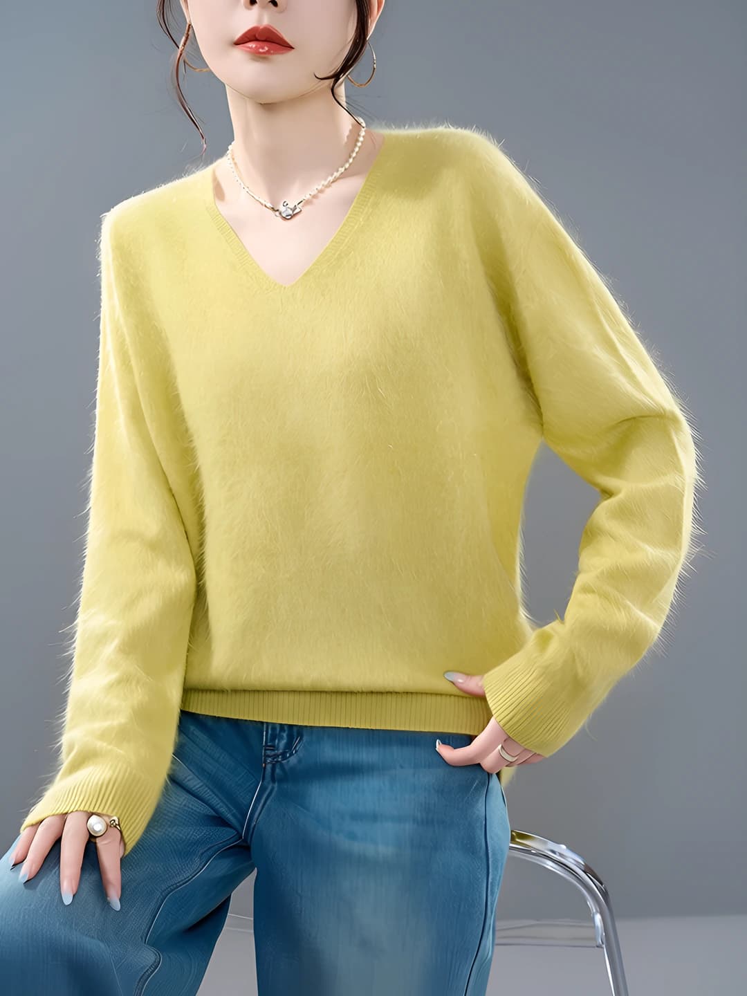 Light yellow (V-neck)