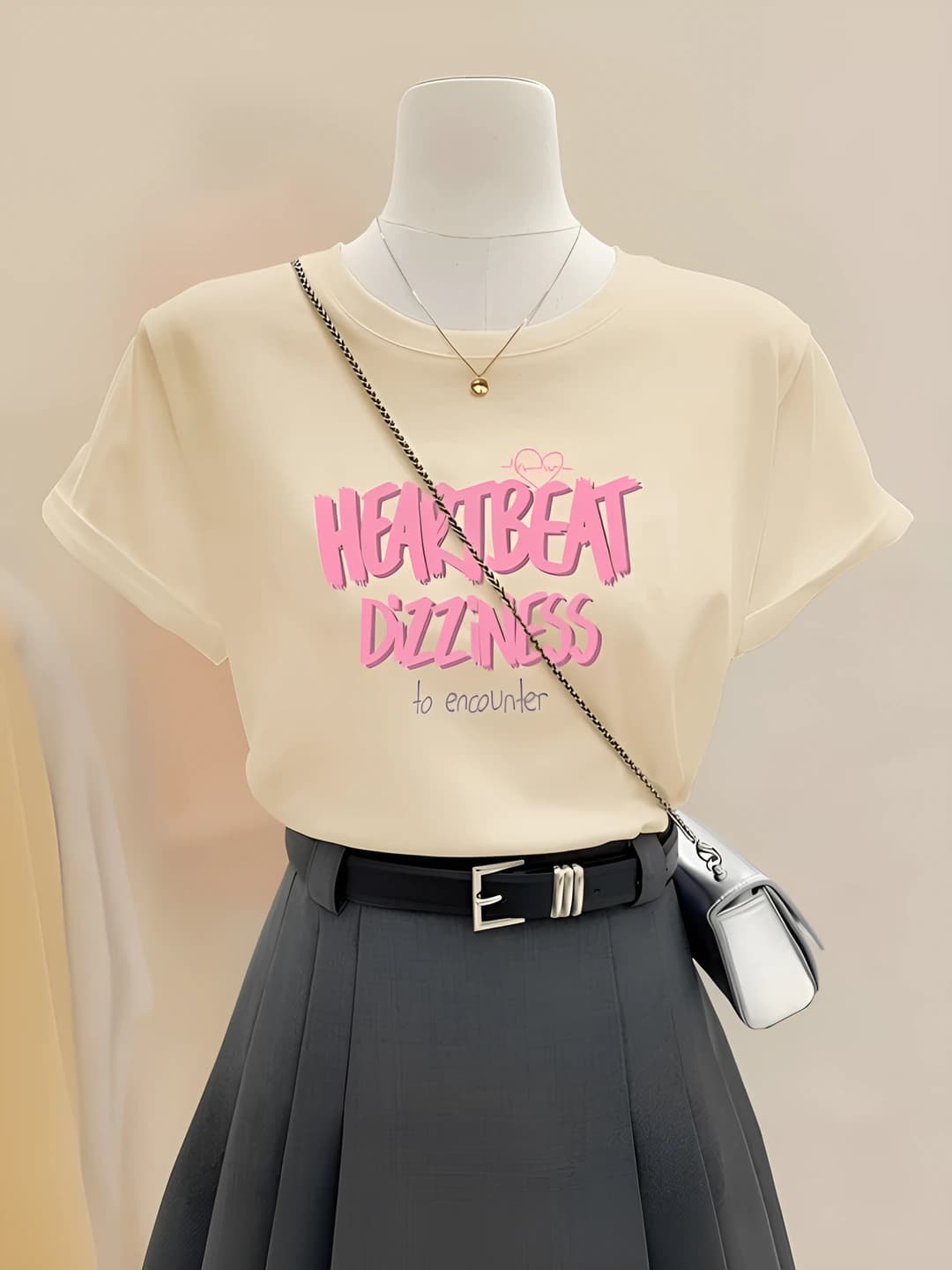 Apricot Heartbeat Peach Heart Line