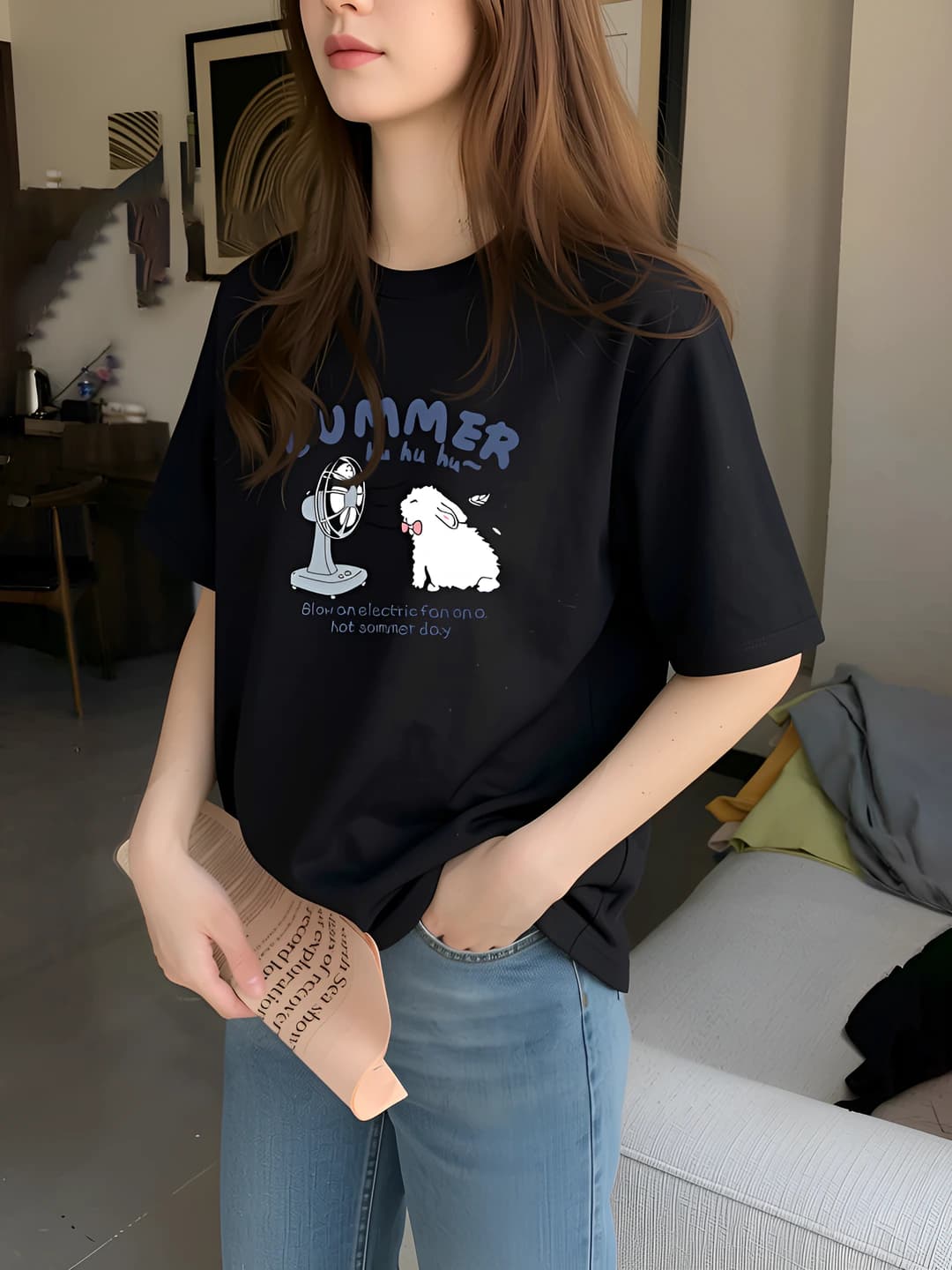 Black—Fan Rabbit
